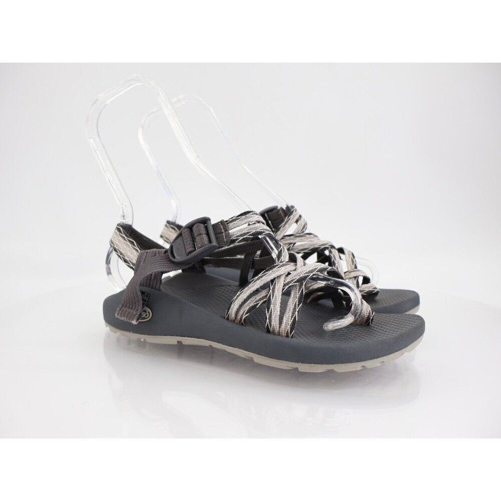 Chaco Women ZX/2 Sandal Sz 7 Outdoor Hike Black Gray Strappy Thong Adjustable